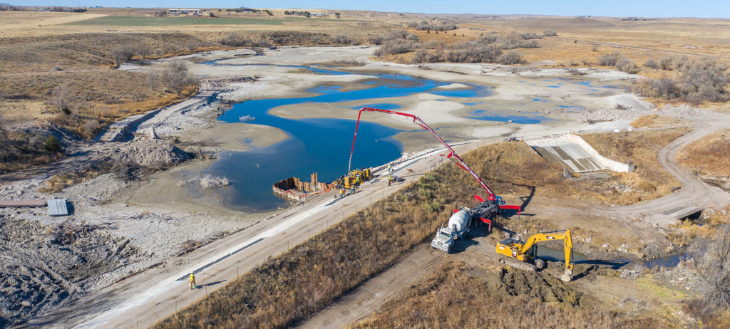 Chief Creek Jurisdictional Dam Aerial During Construction